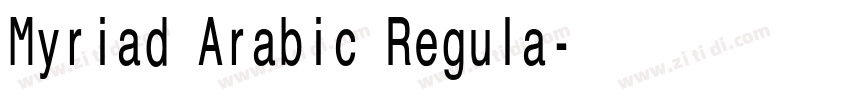 Myriad Arabic Regula字体转换
